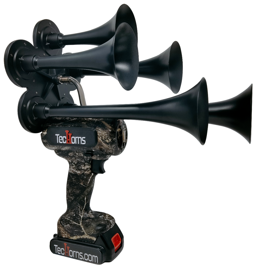 Timber Camo TecHorn 5-Horn - 130 dB Limited Edition Train Horn + Battery