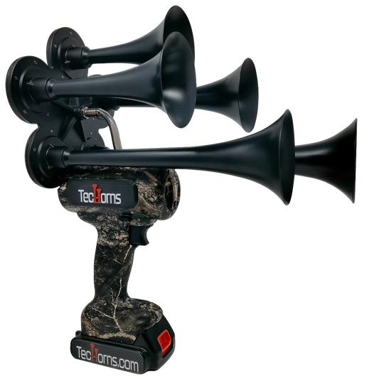 Timber Camo TecHorn 5-Horn - 130 dB Limited Edition Train Horn + Battery
