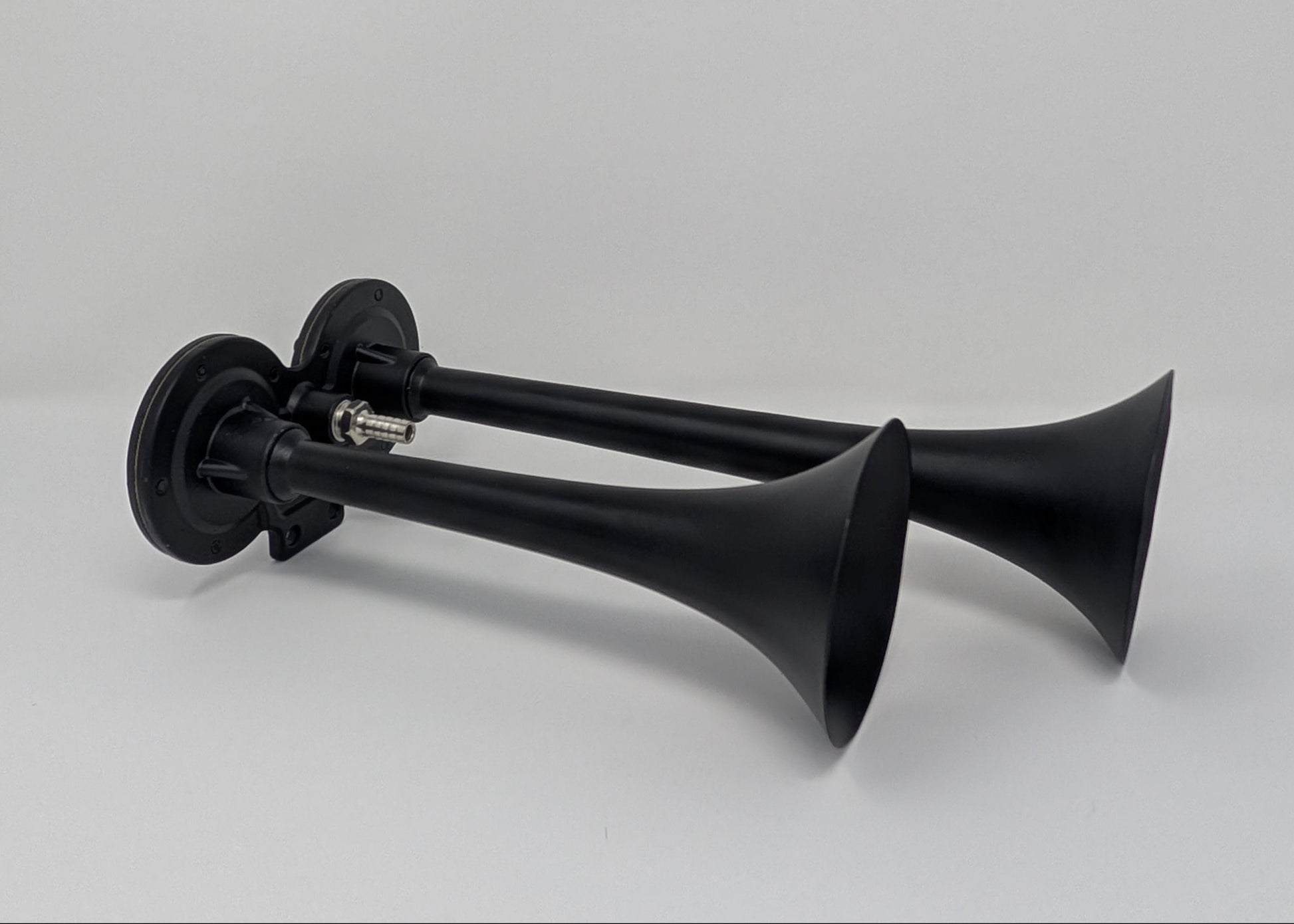 TecHorns Only Horns DIY 2-Horn – compact dual-horn array for custom train horn builds, compatible with TecHorns DIY kits and 20 V battery-powered compressors