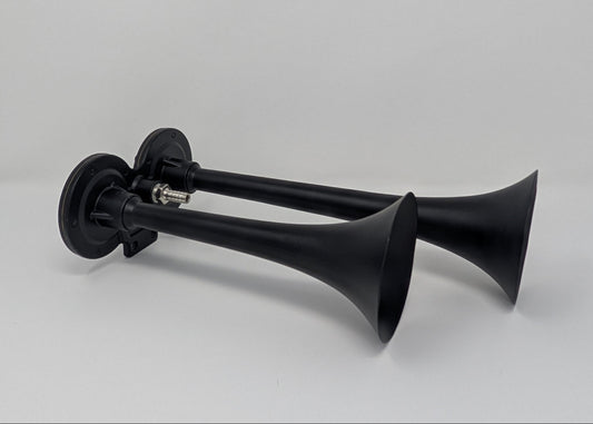 TecHorns Only Horns DIY 2-Horn – compact dual-horn array for custom train horn builds, compatible with TecHorns DIY kits and 20 V battery-powered compressors